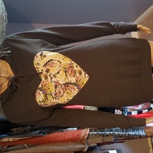 Wish & Whim Floral Heart Hoodie